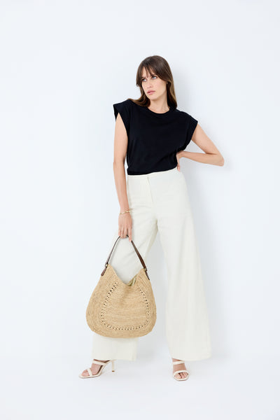 Ibeliv Women's Onja Raffia Crossbody Black